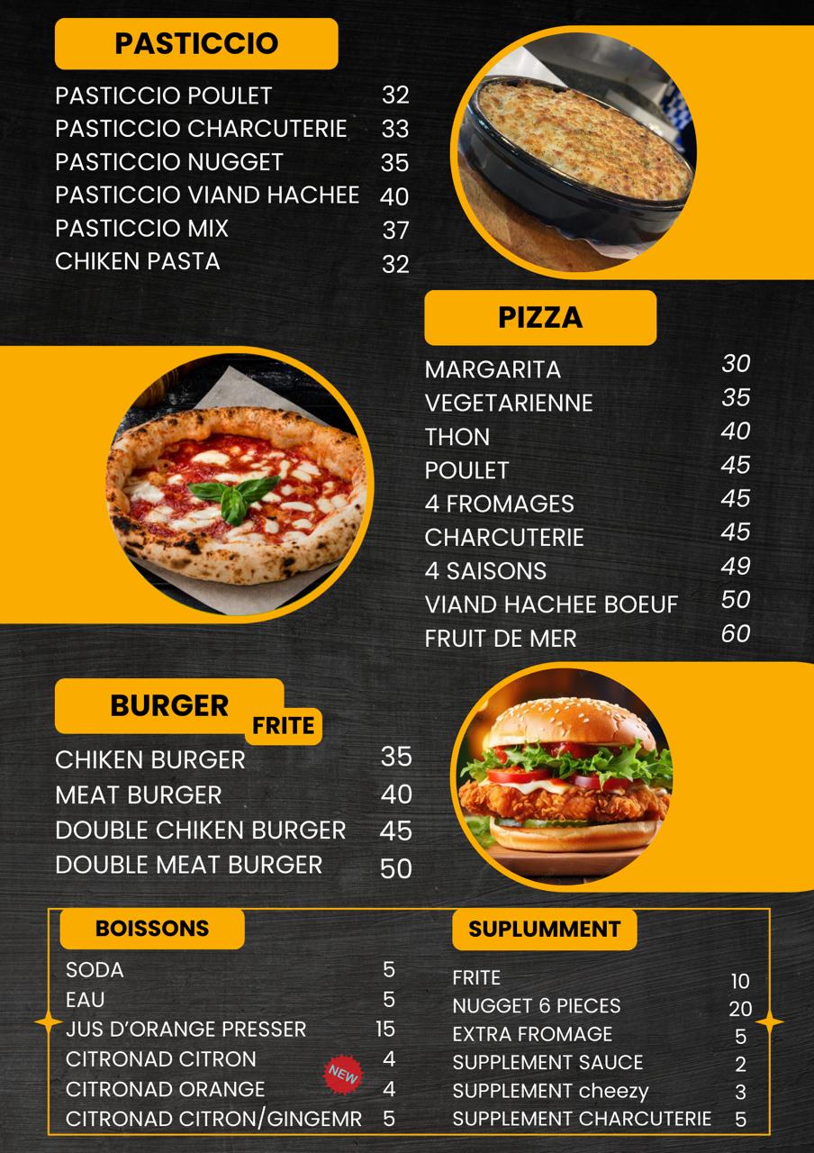 Menu du snack page 2