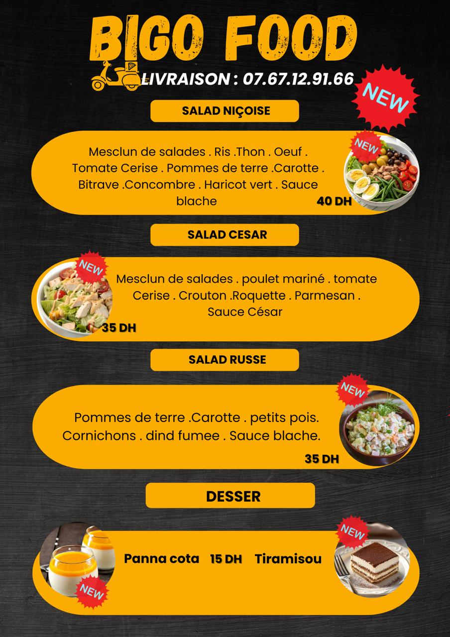 Menu du snack page 3