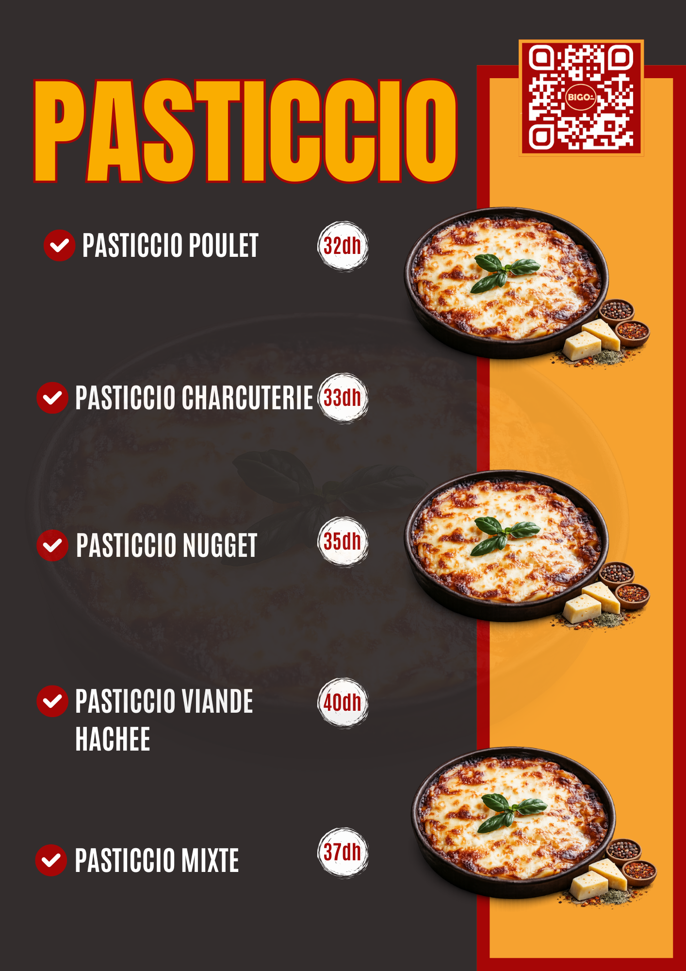Menu du snack page 8